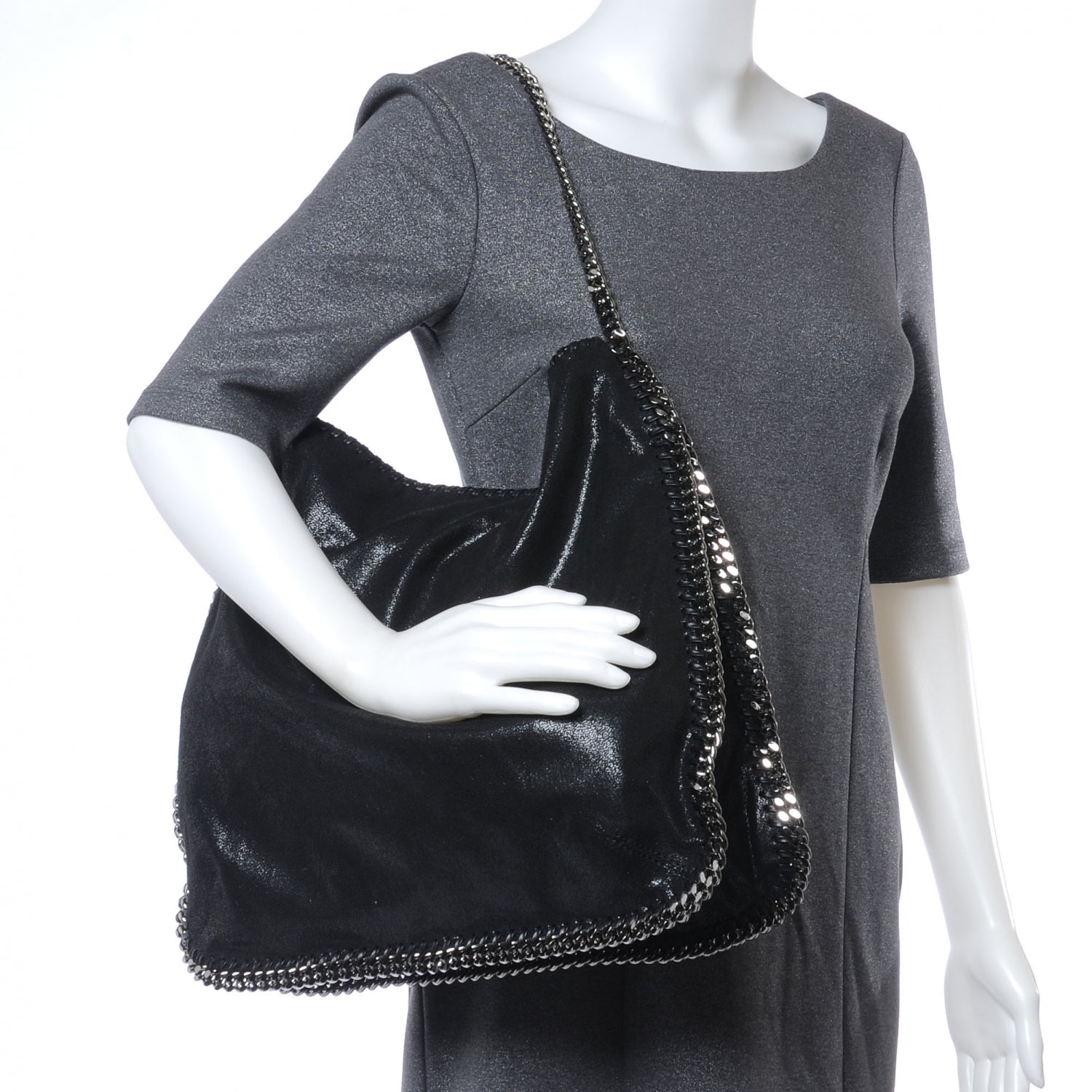Stella McCartney Faux Leather Falabella Black 2 of 8