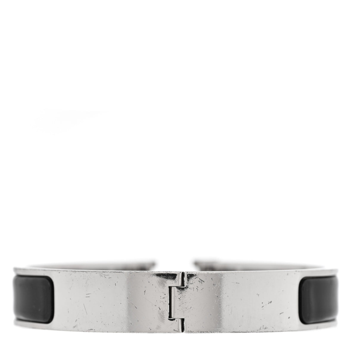 Hermes Enamel Narrow Clic Clac H Bracelet GM Black White 3 of 4
