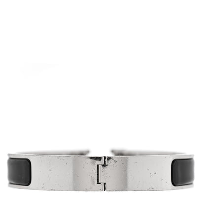 Hermes Enamel Narrow Clic Clac H Bracelet GM Black White 3 of 4