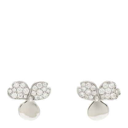 Tiffany Platinum Diamond Paper Flowers Earrings 1 of 5