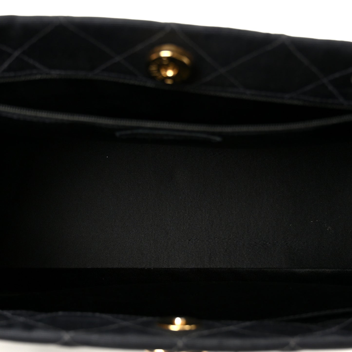 Grosgrain Quilted Shopper Tote Black