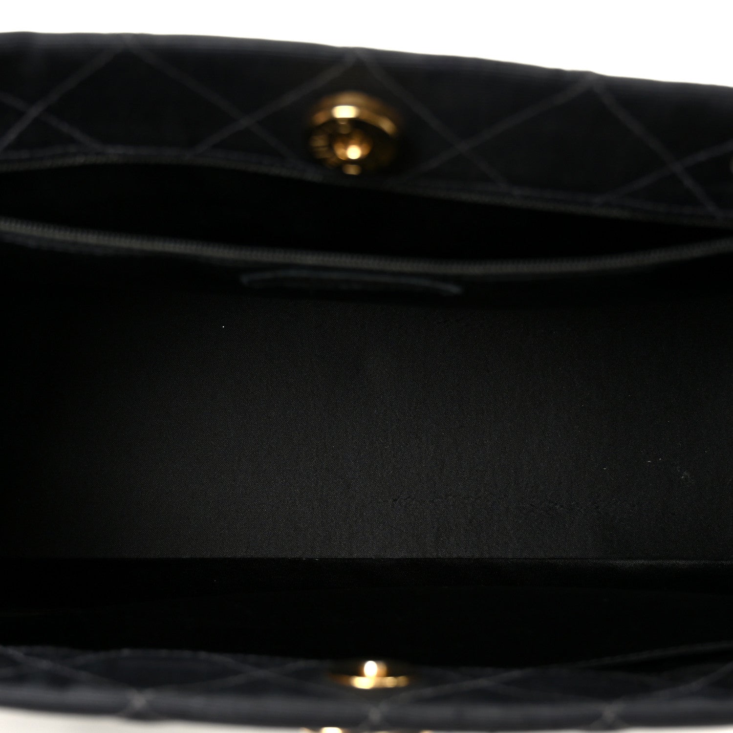 Chanel Grosgrain Quilted Shopper Tote Black 4 of 10