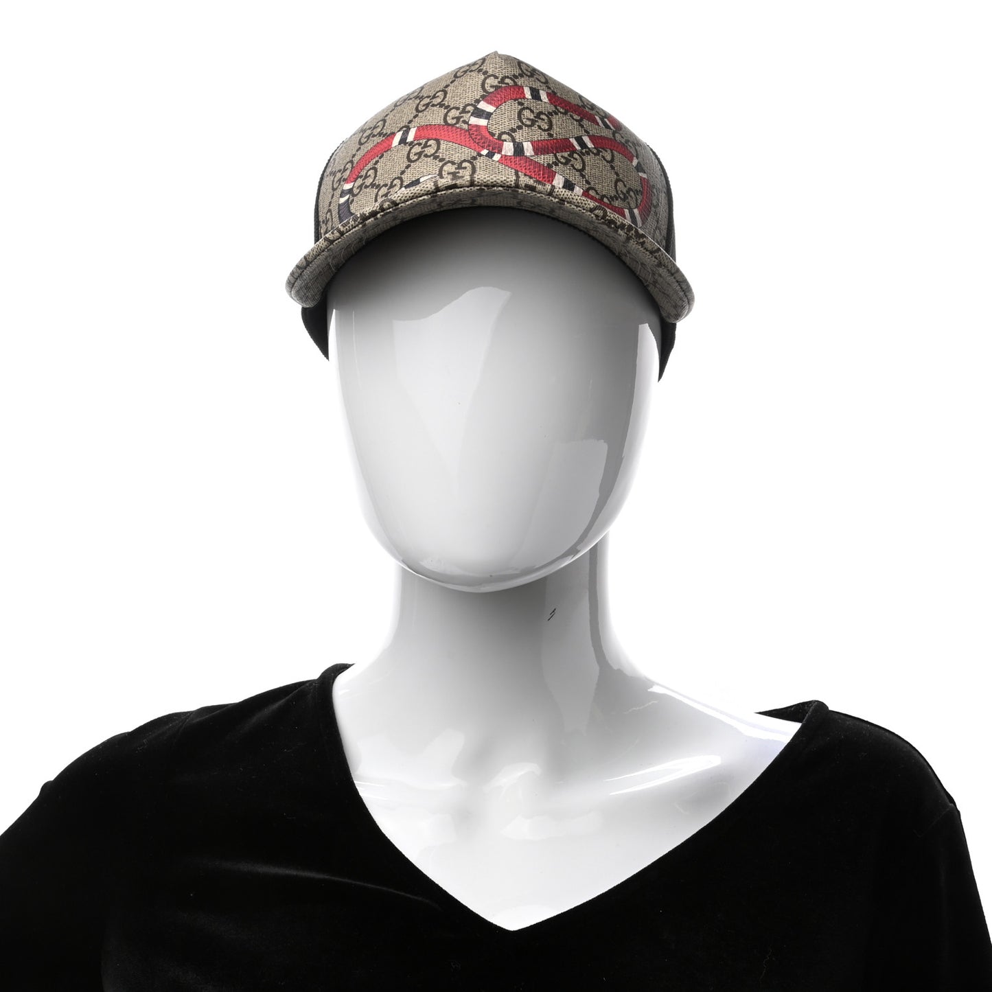 GG Supreme Monogram Kingsnake Baseball Hat M Beige Multicolor