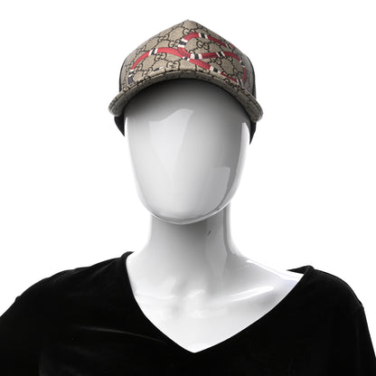 Gucci GG Supreme Monogram Kingsnake Baseball Hat M Beige Multicolor 2 of 9