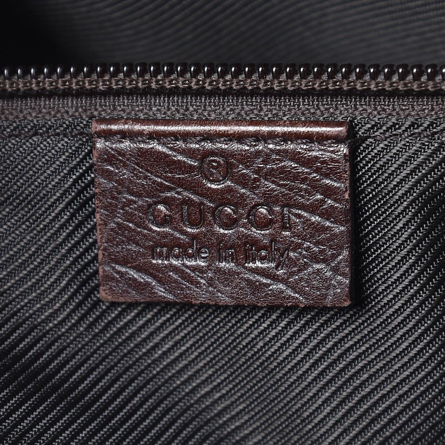 Textured Calfskin Shoulder Bag Dark Brown