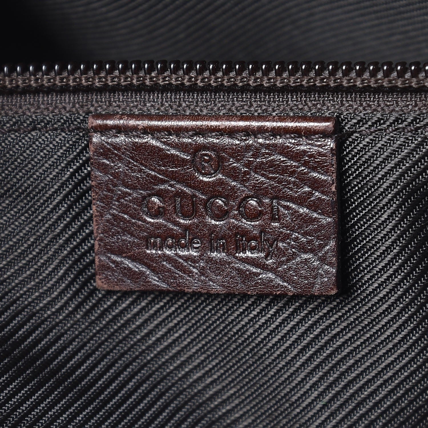 Gucci Textured Calfskin Shoulder Bag Dark Brown 6 of 12