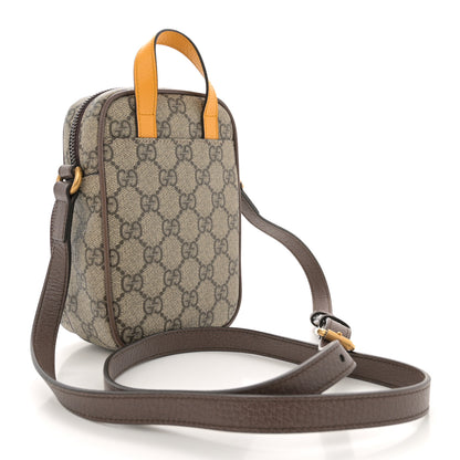 Gucci GG Supreme Monogram Mini Neo Vintage Double Zip Messenger Bag Beige New Acero Crop 3 of 10