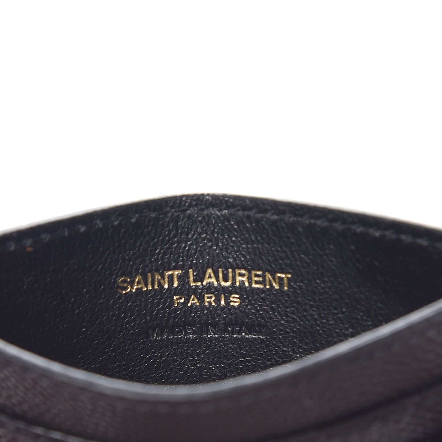 Grain De Poudre Matelasse Chevron Monogram Credit Card Case Black