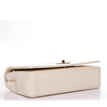 Chanel Sheepskin Quilted Small Vintage Mademoiselle Flap Light Beige 4 of 7