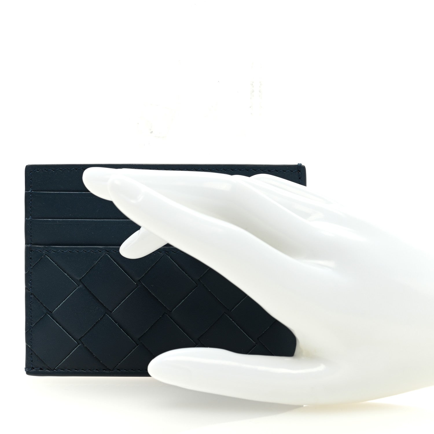 Bottega Veneta Nappa Intrecciato Card Holder Deep Blue 2 of 6