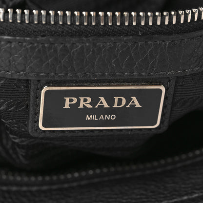 Prada Vitello Daino Flat Messenger Bag Black 6 of 11