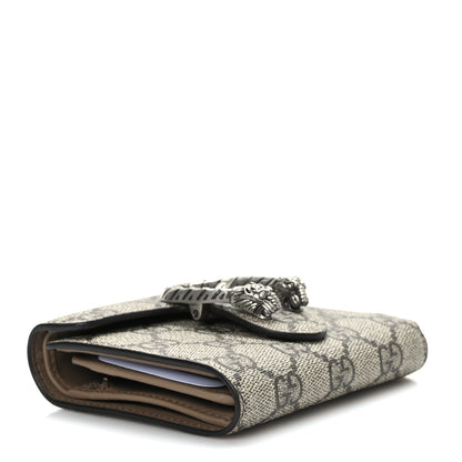 Gucci GG Supreme Monogram Dionysus Card Case Wallet Beige Taupe 4 of 6