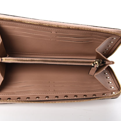 Valentino Garavani Calfskin Rockstud Zip Around Wallet Skin Sorbet 4 of 5