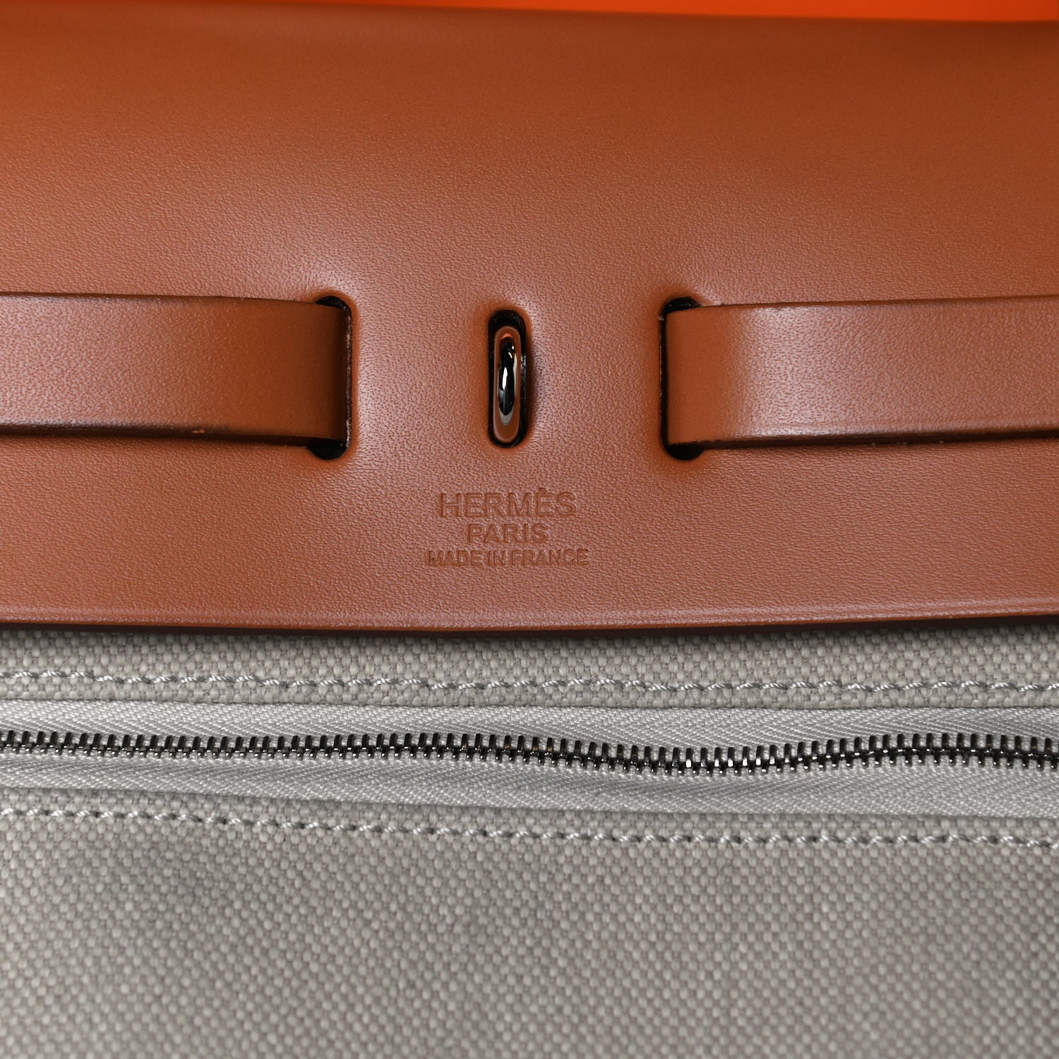 Hermes Vache Hunter Toile Herbag Zip 31 PM Trench Gold 15 of 16