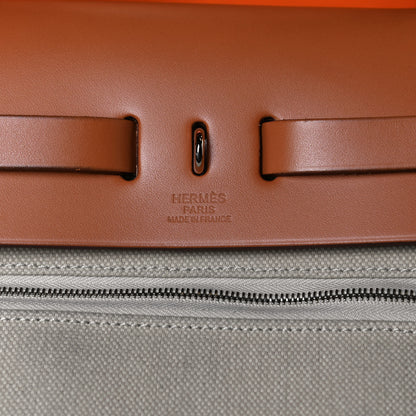 Hermes Vache Hunter Toile Herbag Zip 31 PM Trench Gold 15 of 16