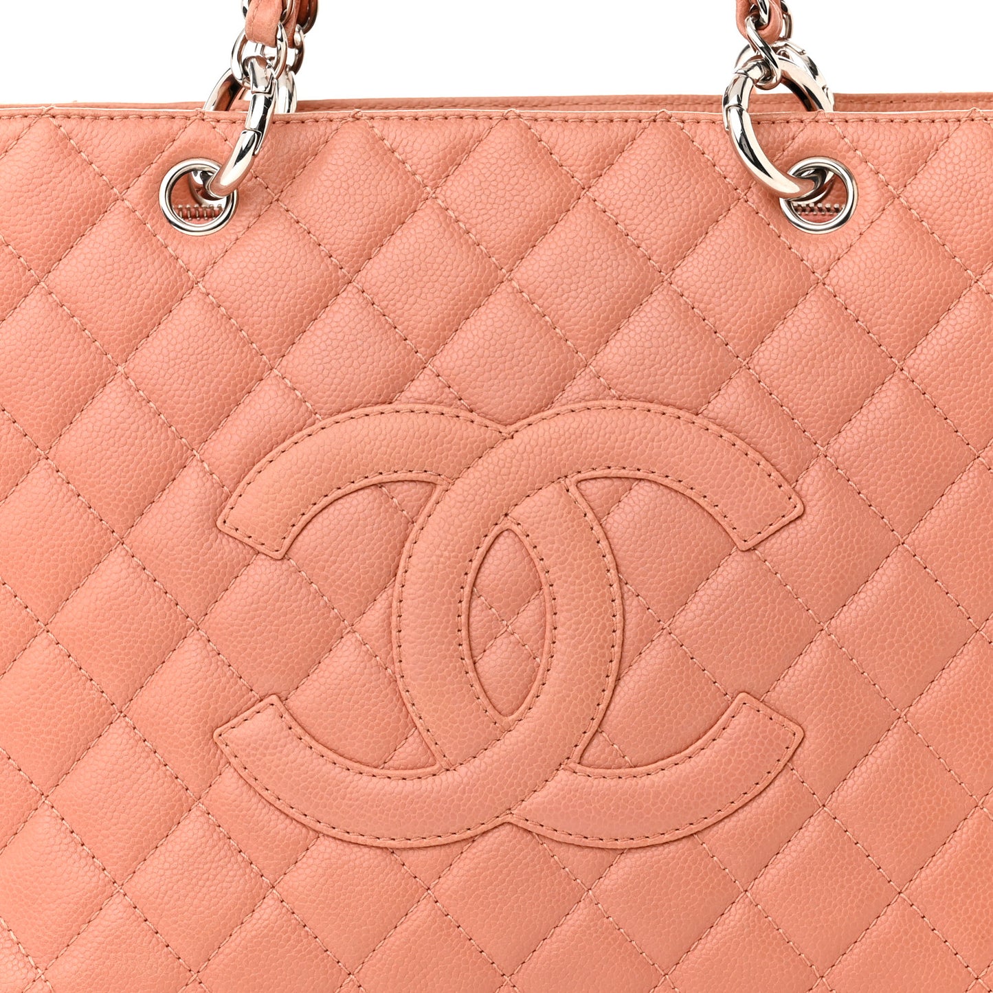 Caviar Quilted Grand Shopping Tote GST Light Red