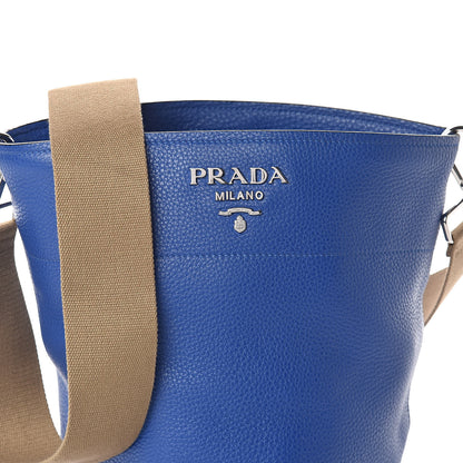 Prada Vitello Daino Bucket Bag Royal 7 of 9