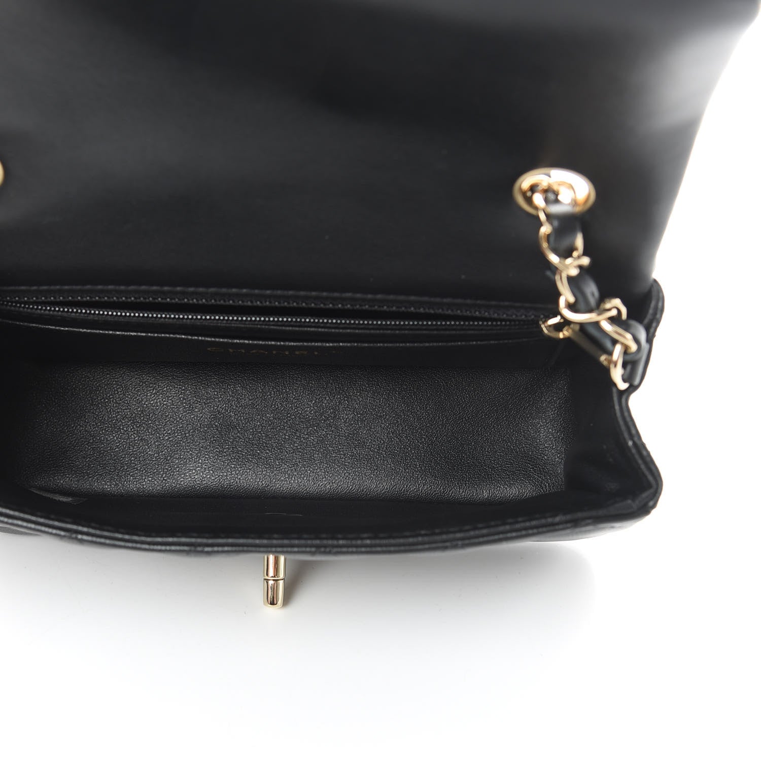 Chanel Lambskin Quilted Mini Rectangular Flap Black 5 of 12