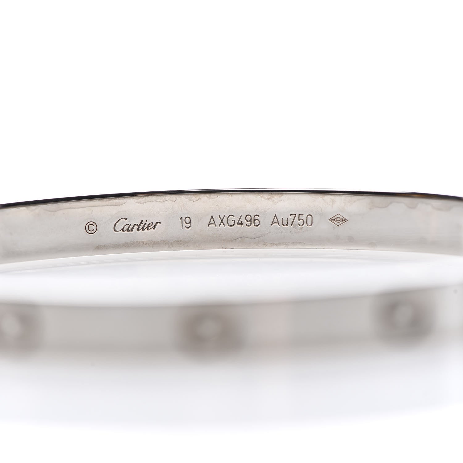 Cartier 18K White Gold LOVE Bracelet 19 5 of 6