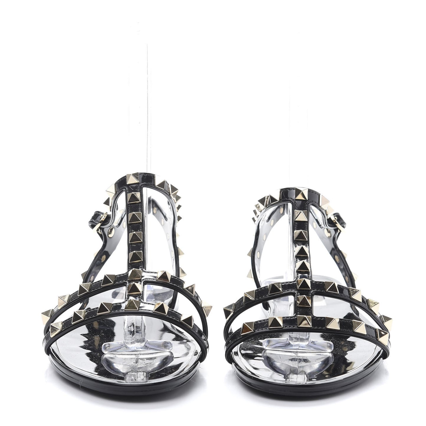 PVC Jelly Rockstud Caged Sandals 39 Black