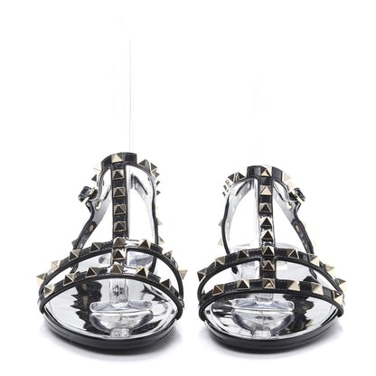 Valentino Garavani PVC Jelly Rockstud Caged Sandals 39 Black 2 of 7