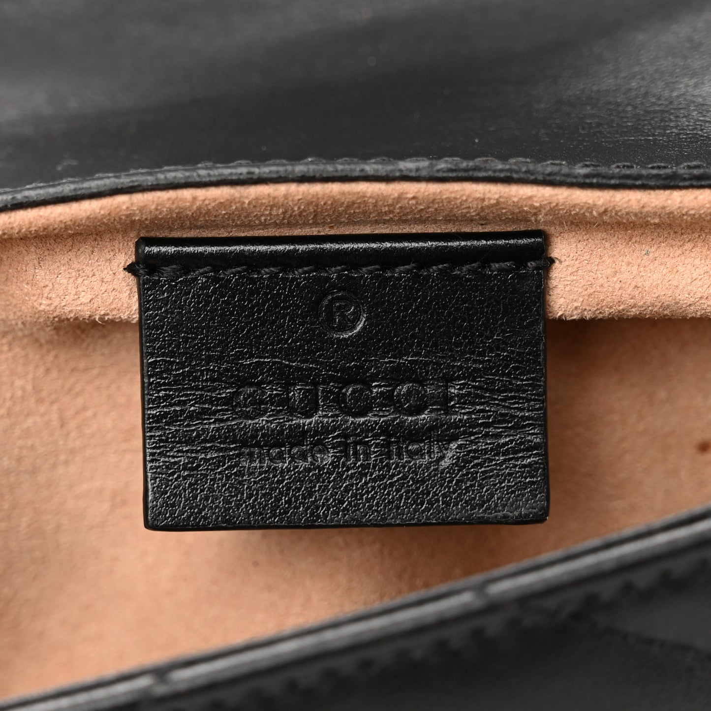 Calfskin Matelasse Super Mini GG Marmont Shoulder Bag Black