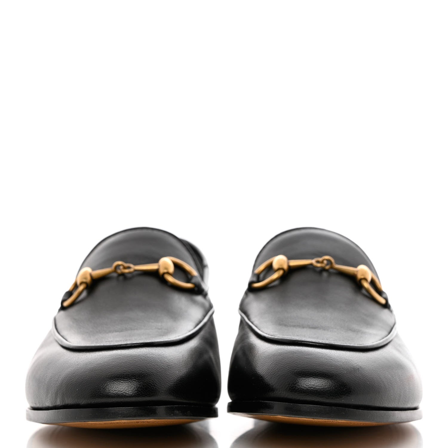 Gucci Lambskin Womens Brixton Horsebit Loafers 35.5 Black 2 of 9