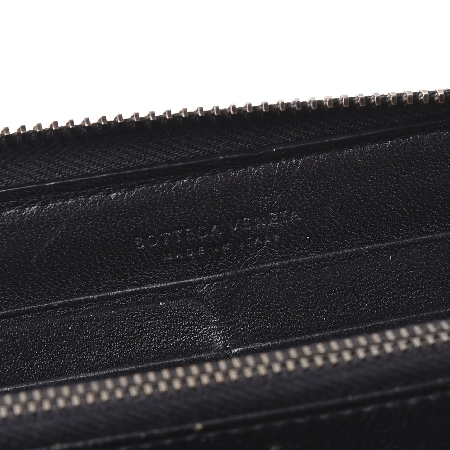 Nappa Intrecciato Zip Around Wallet Black