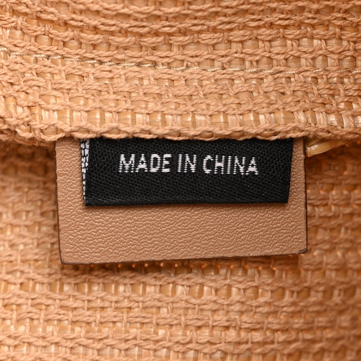 Raffia Logo Tote Naturale