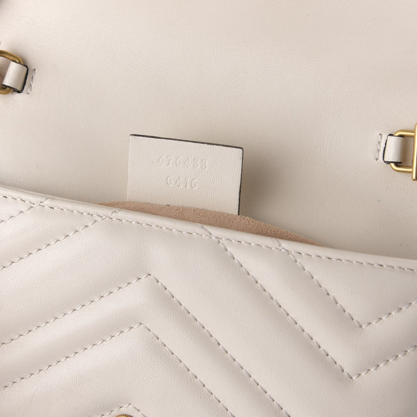 Calfskin Matelasse Super Mini GG Marmont Shoulder Bag White