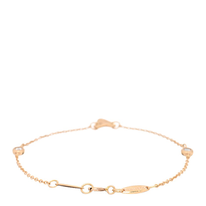 Tiffany 18K Rose Gold Diamond Elsa Peretti Diamonds by the Yard Open Heart Bracelet 2 of 4