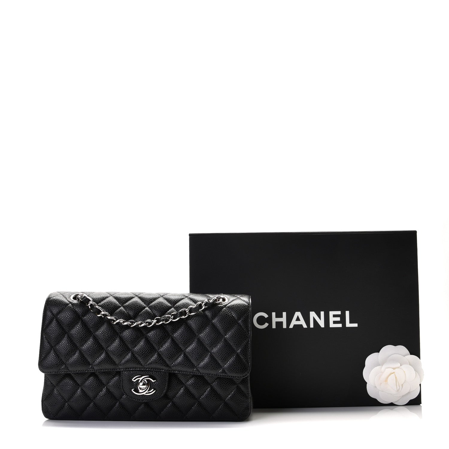 Chanel Caviar Quilted Medium Double Flap Black 9 of 9