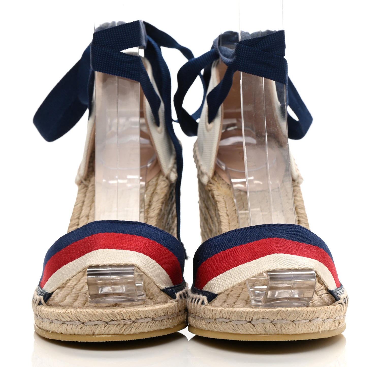 Canvas Sylvie Web Ankle Wrap Espadrille Wedge Sandals 37.5 Mystic White Hibiscus Red Maritime