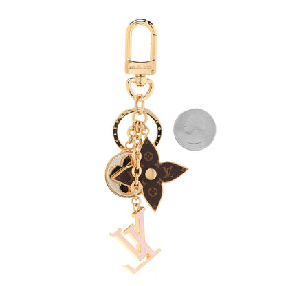 Louis Vuitton Metal Monogram Epi Spring Street Bag Charm Key Holder Gold 2 of 4