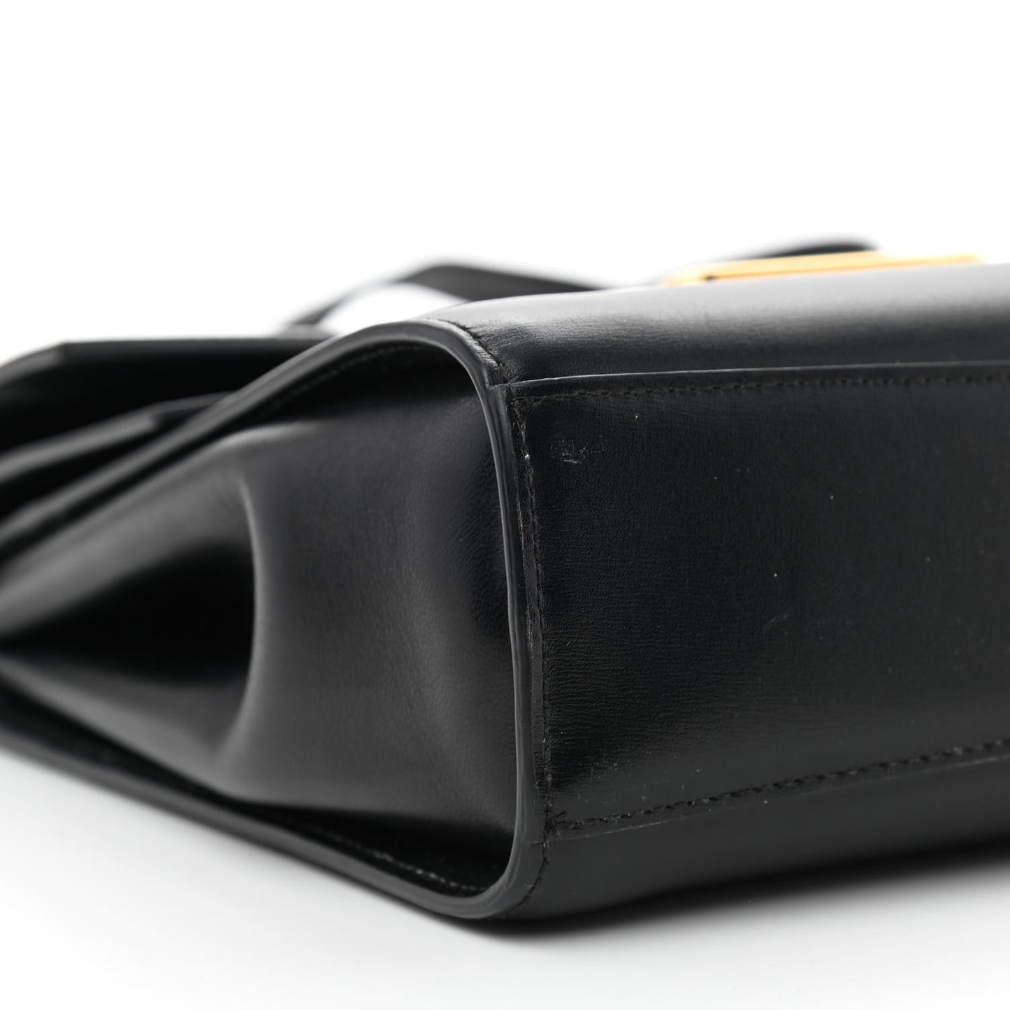 Box Calfskin Nappa Clip Bag Black