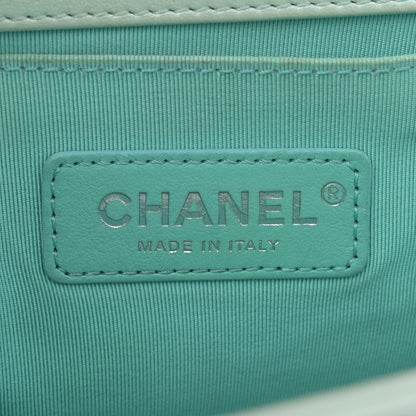 Chanel Iridescent Lambskin Chevron Quilted Medium Boy Flap Turquoise 6 of 18