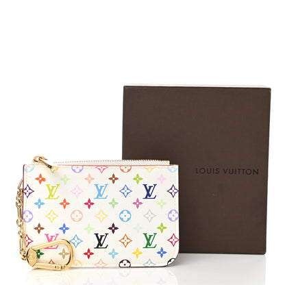 Louis Vuitton Monogram Multicolor Key Pouch White Litchi 10 of 10