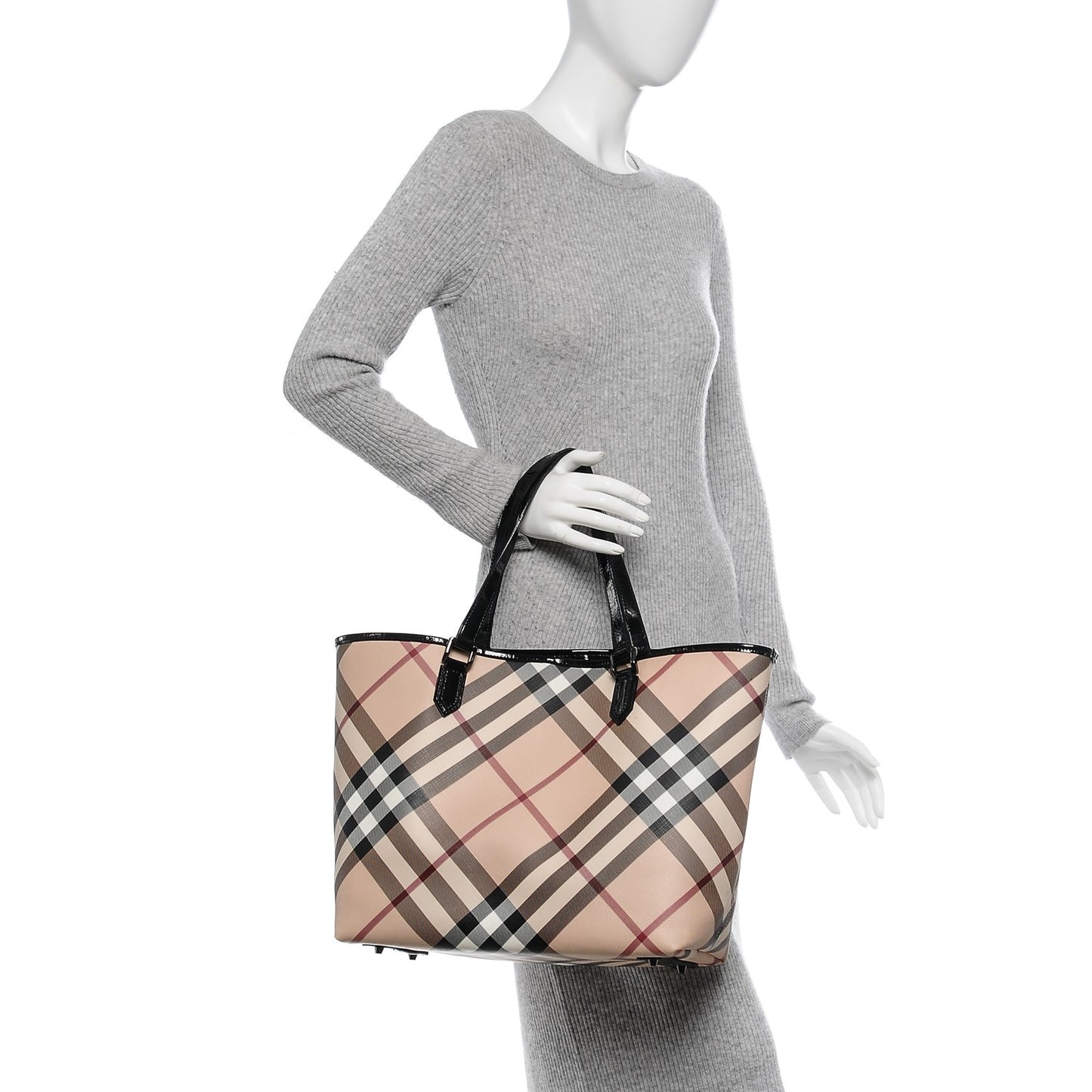 Nova Check Large Nickie Tote Black