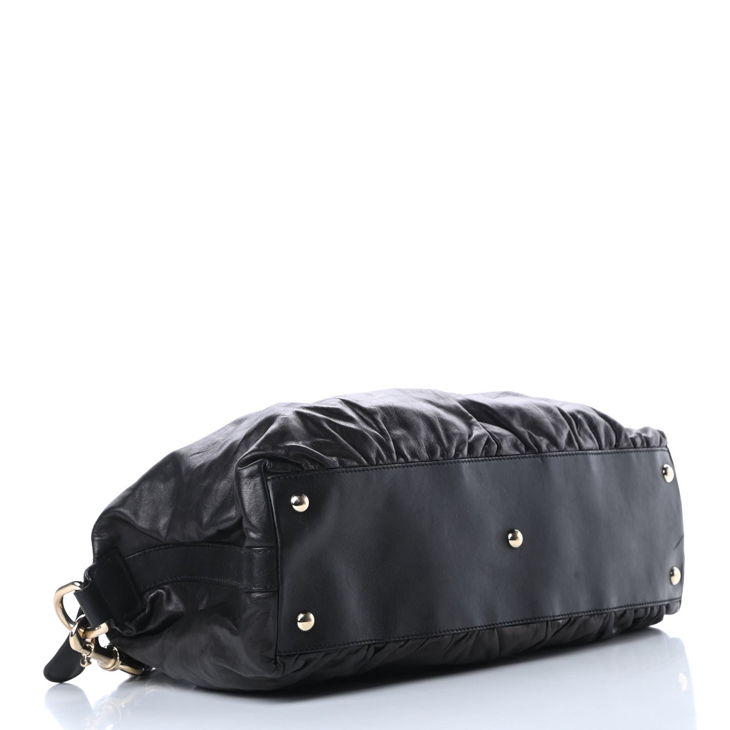 Gucci Calfskin Pop Bamboo Top Handle Tote Black 4 of 12