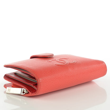Chanel Caviar Timeless CC L-Zip Pocket Wallet Red 5 of 10