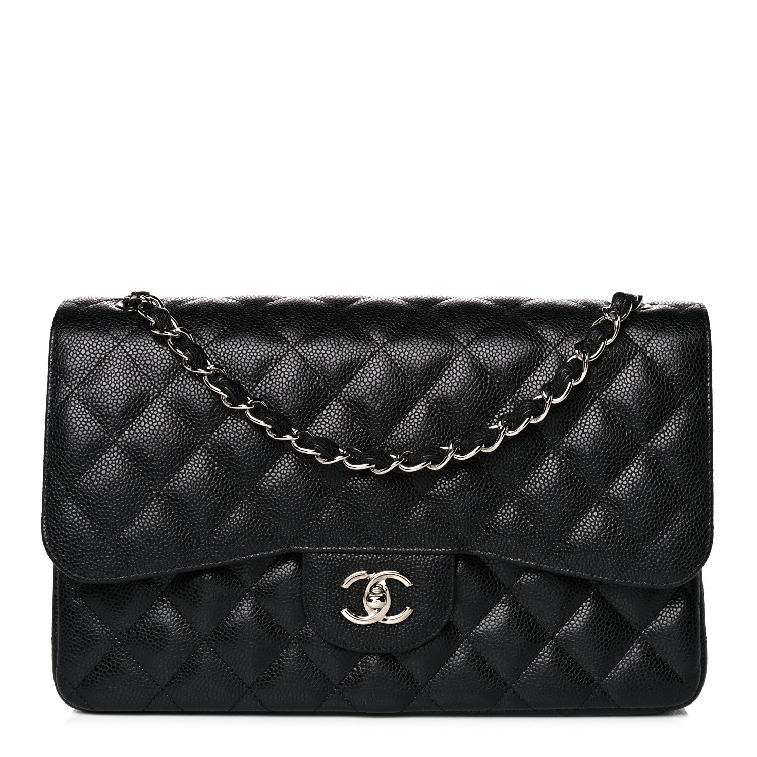 Chanel Caviar Quilted Jumbo Double Flap Black 1 of 13