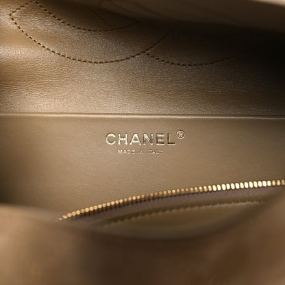 Chanel Suede Calfskin Small Souplissimo Maxi Flap Dark Beige 5 of 9