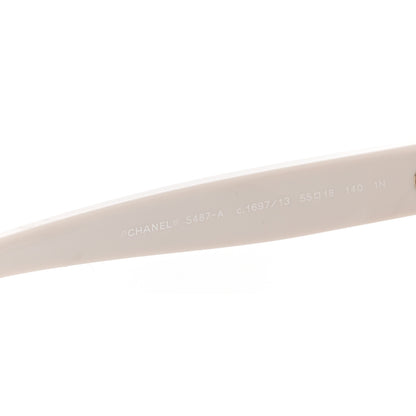 Chanel Acetate Chain Square Sunglasses 5487-A White 6 of 9