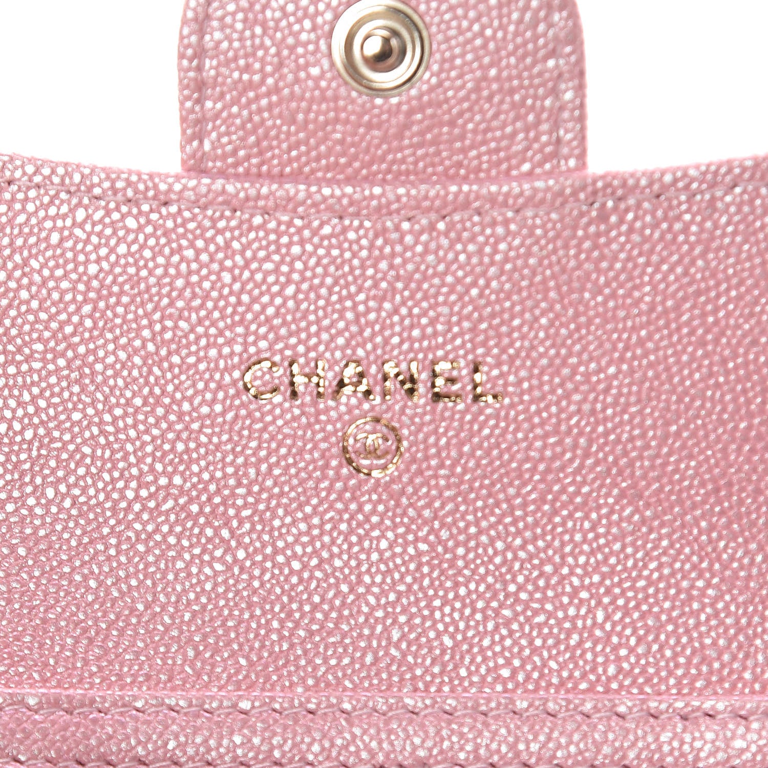 Chanel Iridescent Caviar Quilted Flap Card Holder On Chain Pink 8 of 11