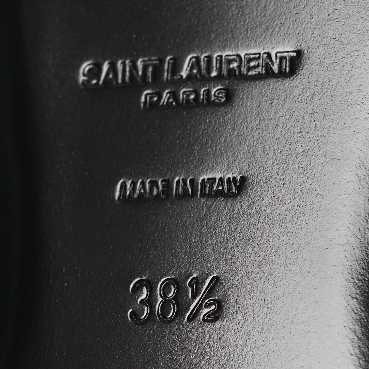 Saint Laurent Patent Calfskin Carlyle Slide Sandals 38.5 Black 8 of 11