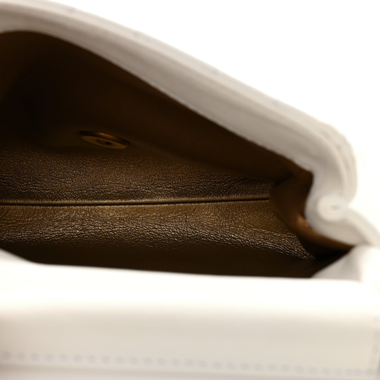 Lambskin Quilted Side-Packs Flap White