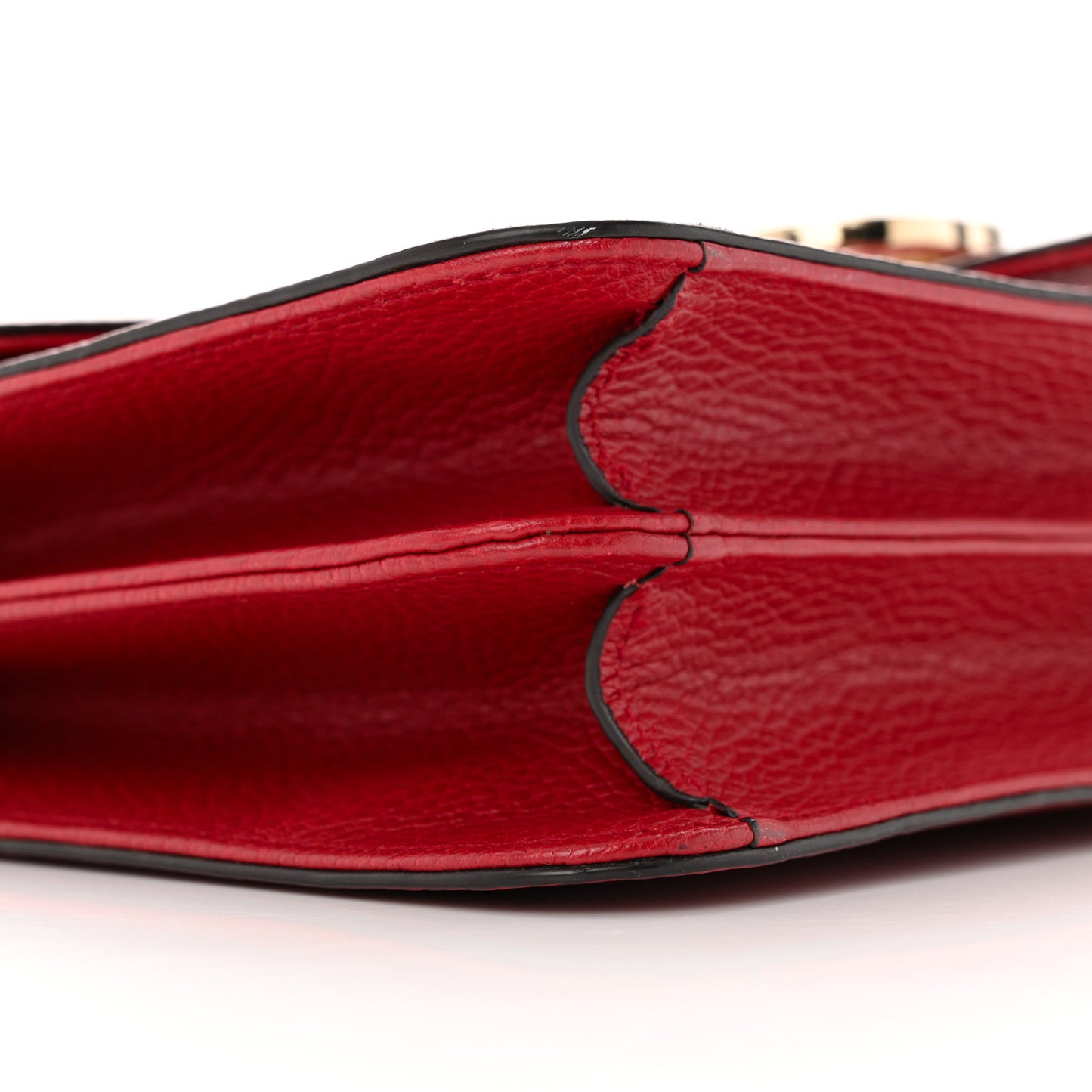 Dollar Calfskin Interlocking G Shoulder Bag Red