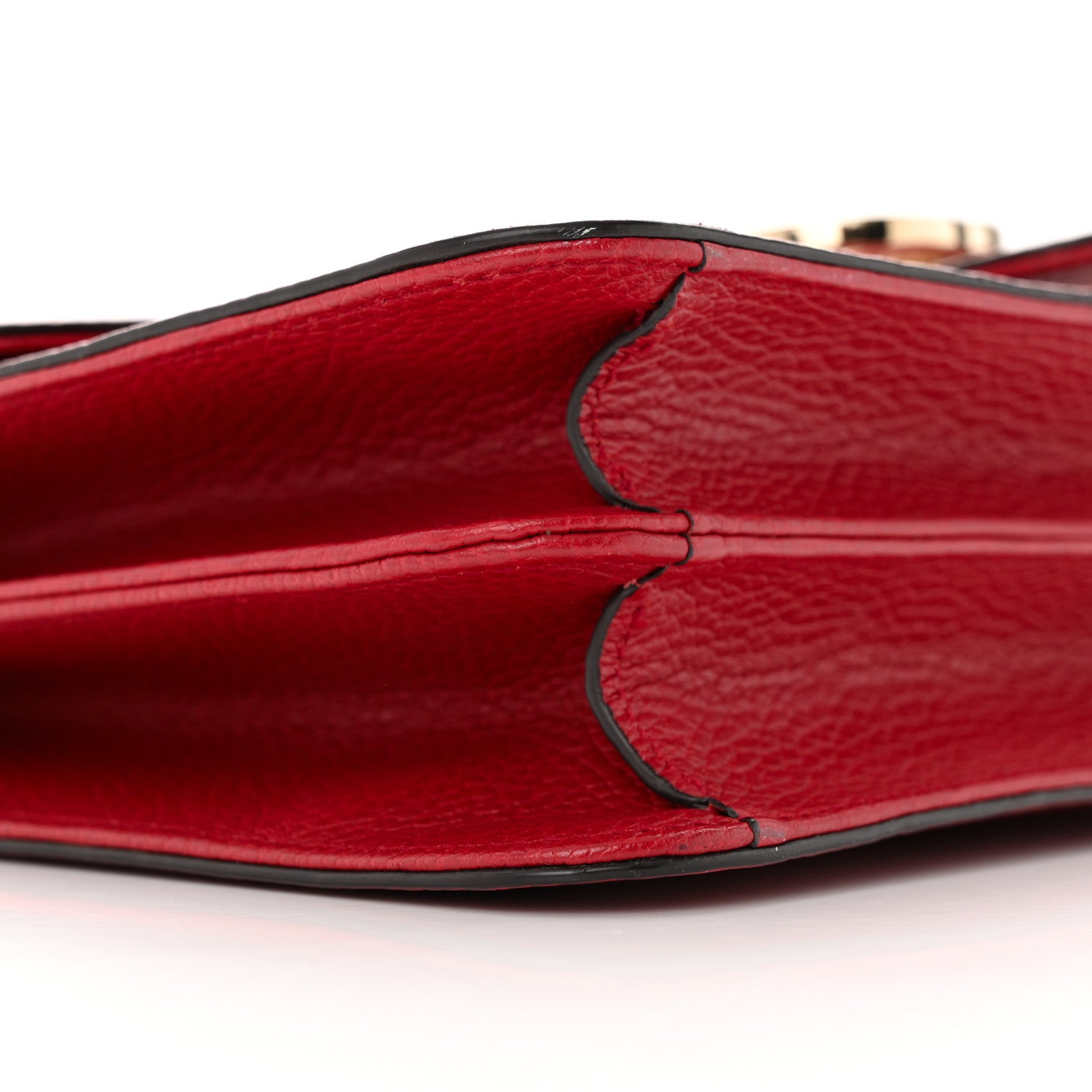 Gucci Dollar Calfskin Interlocking G Shoulder Bag Red 10 of 21