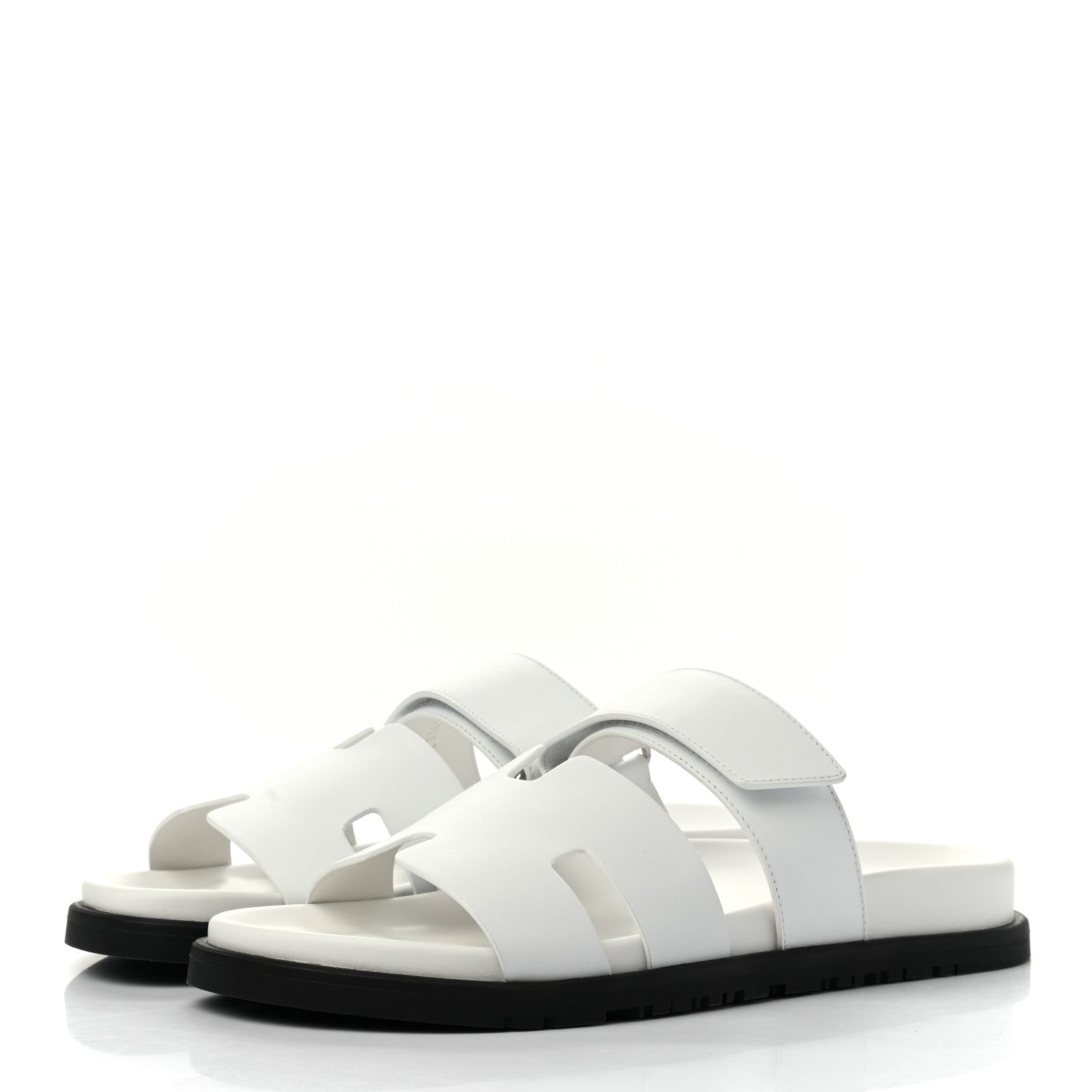 Hermes Calfskin Womens Chypre Sandals 40 White 3 of 10