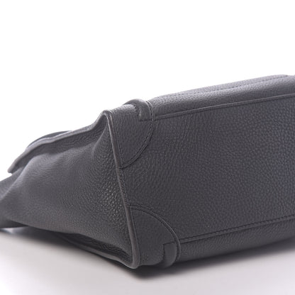 Celine Drummed Calfskin Micro Luggage Anthracite 8 of 9